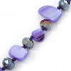 Avalaya Two Row Purple Shell Nugget and Violet Glass Crystal