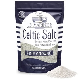 LE MARINIER CELTIC SALT Le Marinier Sal Marina Francesa Molida Fina, 8.81Oz — 0.6Lb (250G) Sal Marina Francesa Sin Refinar Rica En Minerales 100% Natu