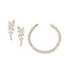 UDYLGOON Elegant Marquise Cubic Zirconia Wedding Earrings Bracelet Jewelry Set