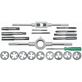 Carbon Steel SAE Tap and Die Set 21 Pc from TNM