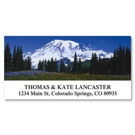 Colorful Images Rocky Mountains Return Address Mailing Labels, Personalize with Name & Addresses, Set of 144 Self Adhesive, Easy Peel Flat Label Sheets, 1⅛” x 2¼”, 24 Designs