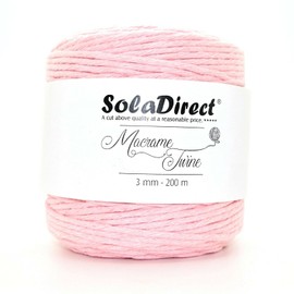 Premium Pink Macrame Cord, 300 m / 984 ft of 2 mm Thick Natural Cotton Thread Yarn Macrame Rope for Wall Hangings, Plant Hangers, DIY Crafts, Home Decorations, Gift Wrapping (Reel)