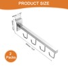 sourcing map 2 Pack Slat Wall Clothes Hangers, 12 Inch