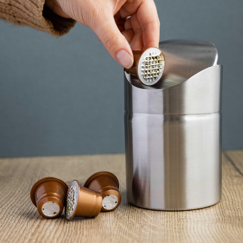 La Cafetiere Mini Coffee Pod / Tea Bag Bin, Stainless