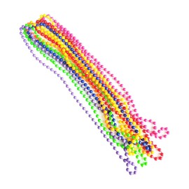 UUYYEO 7 Pcs Neon Party Costume Necklaces Colorful Beaded Necklaces Mardi Gras Beads Necklaces Retro Beads Necklaces Fancy Dress Necklaces 80s Accessories