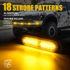 Xprite Amber 12 LED Emergency Strobe Lights Kit Surface Flush