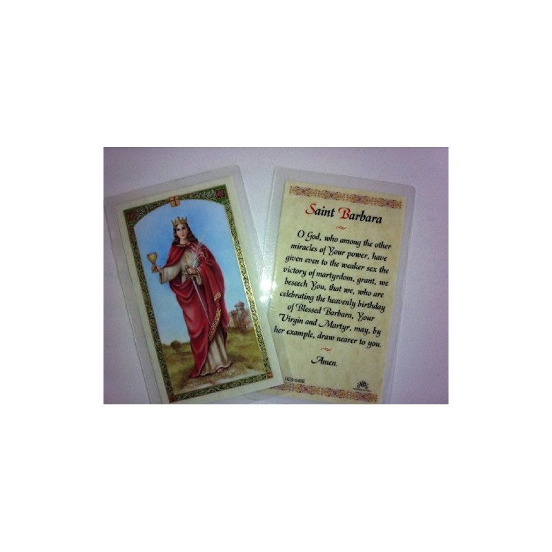 SFI Holy Prayer Cards For Saint Barbara in English