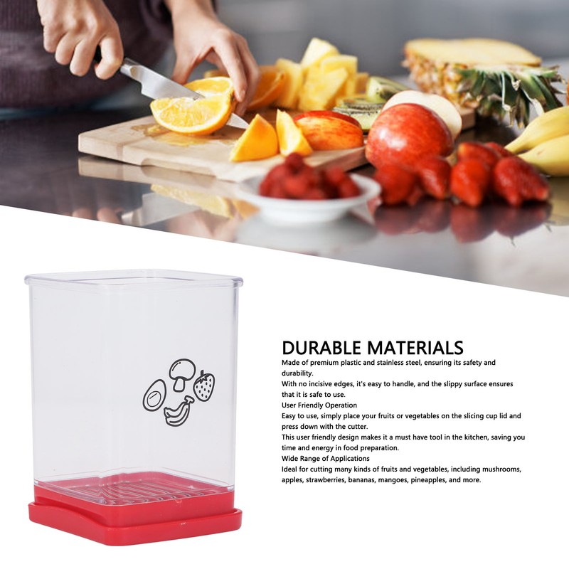 Fruit and Vegetable Speed Cutter with Push Plate Stainless Steel