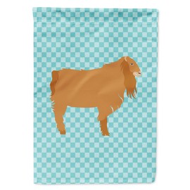 Caroline's Treasures BB8059GF American Lamancha Goat Blue Check Garden Flag Mailbox Flag Decorative Yard Flag Banner Outside Patio Artwork Yard Flower Beds, Garden Size, Multicolor