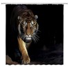 ZRUWUA Tiger Shower Curtain Cool Powerful Animals Big Cat Wild
