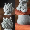 Meditating Dragon Statue Sandstone Dragon Sculpture Wealth Success Good Lucky