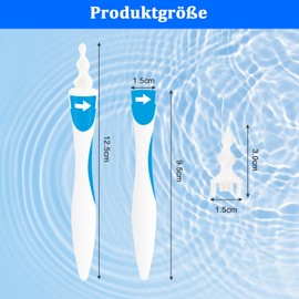 Ohrenschmalz Entferner,Q-grips Ohrenreiniger mensch,Ear Cleaning kit mit 16 abwaschbaren Ersatzköpfen,Sicheres und Weiches 360 Grad Spirale Silikon für Erwachsene und Kinder