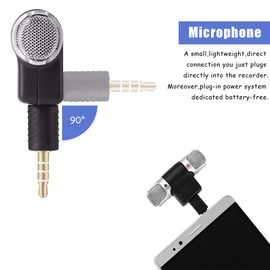 Comidox 1PCS Mini 3.5mm Jack Microphone Stereo Condenser Microphone for Mobile Phone Voice Recording Internet Chatting