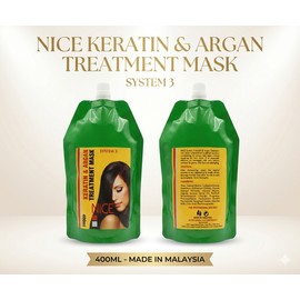 NICE Keratin & Organic Argan Oil Hair Mask 150ml / 400ml | Deep Conditioning for Dry, Damaged Hair | Repair, Smoothness & Shine