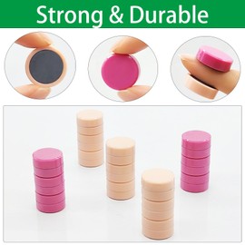 ZDZBLX Fridge Magnets, 20 Pack Magnet Refrigerator Magnets Small Magnets for Whiteboard, Cute Mini Magnets Strong Magnets Heavy Duty Round Magnets Decorative Locker Magnets for Fridge Map Office, Pink