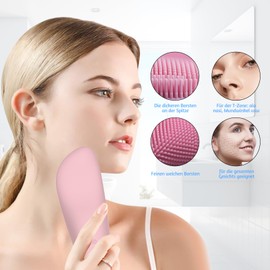 Electric Facial Cleansing Brush - Waterproof Ultrasonic Facial Cleansing Brush and Face Massager with Memory Function for Deep Cleansing, Anti-Ageing and Gentle Exfoliation, Eye Massage
