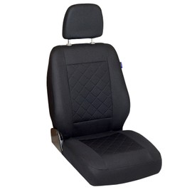 Ducato Driver Seat Cover Seat Cover, Colour: Premium Black, Pressed Check Pattern