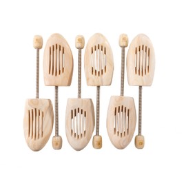 Esvioniq Adjustable Wood Shoe Trees With Spring，Wooden Shoes Tree For Men & Women Shoe Shaped Shoe Lasts Wooden Shoe Stretcher (3-Pack, K 6.5-7.5/EU 40-41)