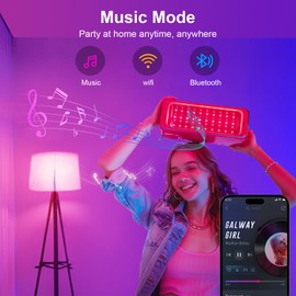Smart Light Bulbs - Led Dimmible Color Changing Light Bulb for Home Works with Bluetooth Music Sync - A19 RGB Lightbulb for E26 Base with APP Control & Timer (DIY Color-WiFi 6 Pack)