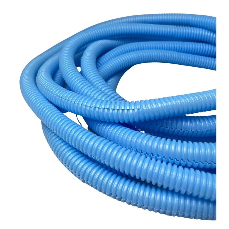 PE Blue Corrugated Conduit Flexi Pipe Tube Split 10mm -
