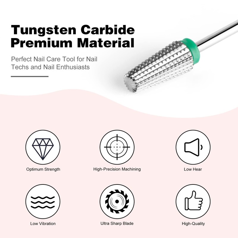 BNG 5-in-1 Cutter Bit for Gel Nails, Carbide Nail Cutter