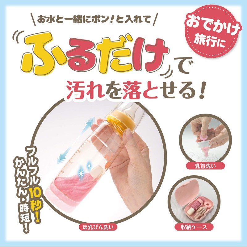 Sanko Surprise Full Full Milk Bottle Wash, Pink