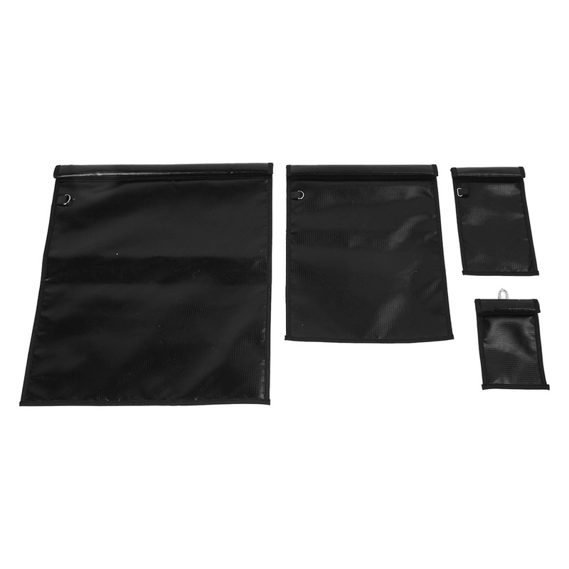 4Pcs Faraday Bag Black Portable Fireproof Waterproof Safe Reliable Faraday