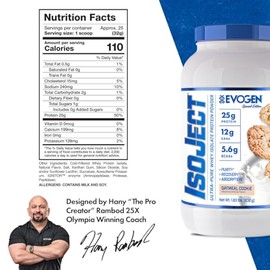 Evogen Isoject - Aislado de Proteína de Suero | De Suero en Polvo Ultrapura con Enzimas Ignitor, Bcaa y Eaa | Absorción y Recuperación Mejoradas | Gal
