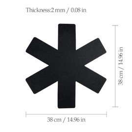 YOFASEN Black Non-woven Trivet Mat - Trivet for Kitchen Worktops -Heat Resistant Pot Coaster Kitchen Table Mats for Hot Pans, 3xBlack, diameter - 38cm