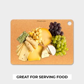 Freshware Wood Cutting Board for Kitchen, Dishwasher Safe, X Large, 18" x 13", Natural