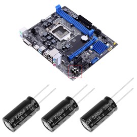 EMSea 40PCS Electrolytic Capacitors 2200uF 16V 105°C 10x20.5mm Aluminum Capacitor Radial Lead Type for Repairing LCD TVs LCD Displays Motherboards Audio Systems