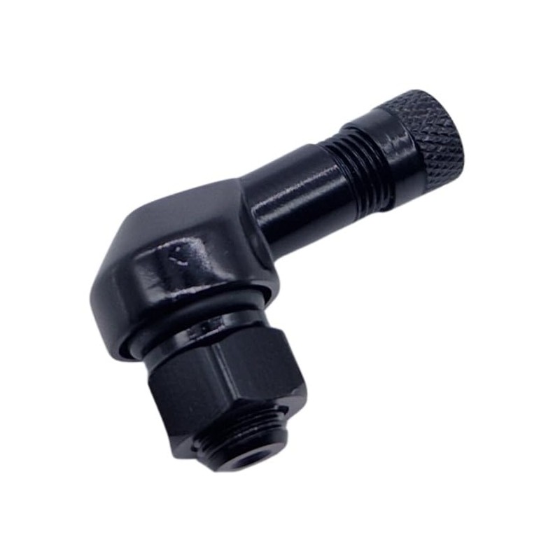 Felgenfactory 2x Motorcycle Aluminium Angle Valve Black 8.3 mm Valves