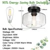 Industrial Semi Flush Mount Ceiling Light, 800 Lumen LED Bulb