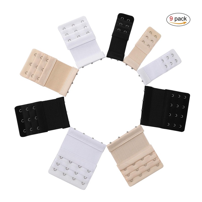 Bra Extender 9 Pieces Bra Extender 2 Hooks / 3