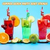24 Packs Bulk Heart Shape Reusable Plastic Straws, Drink Straws