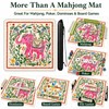 NYNPPUE Mahjong Mat 31.5 x 31.5 Inch, Non-Slip Neoprene Rubber