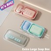 AIDIMMING Large Double Soap Dish, Shampoo and Conditioner Bar Holder