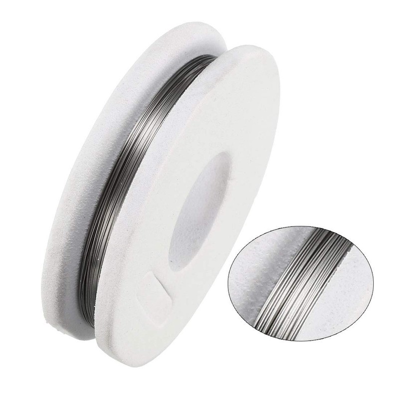 sourcing map 0.15 mm 34AWG Super Fine Heating Wire FeCrAl