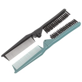 GLEAVI 2pcs Double Teeth Folding Comb Handheld Hair Brush Massage Head Brush Collapsible Pocket Brush Folding Comb for Women Pocket Hair Brush Kids Comb Massage Hair Comb Household Travel