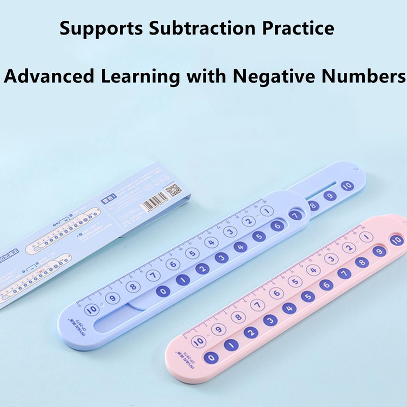 2 Pcs Math Slide Ruler for Mathematics, Math Scale Learn