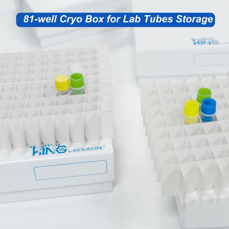 Pack of 5 cryobox, microcentrifuge tube container made of cardboard,
