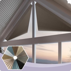 Graywind Smart Angled Blinds Customized for Odd-Shaped Window (Fabric Samples)
