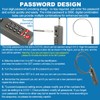 Cable Locks with Combination, Gate Locks for Outdoor Fence Gate,