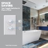 ELEGRP Double Toggle Light Switch - 15A, 120V, In-Wall On/Off,