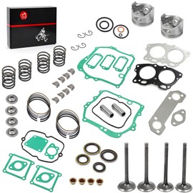 Oversize 0.5mm Engine Rebuild Kit Piston & Ring Gasket Seal Exhaust Intake Valve For EZGO 4 Cycle Gas Golf Cart 350cc EH35C MCI Fuji Robin Engine 1996-2002