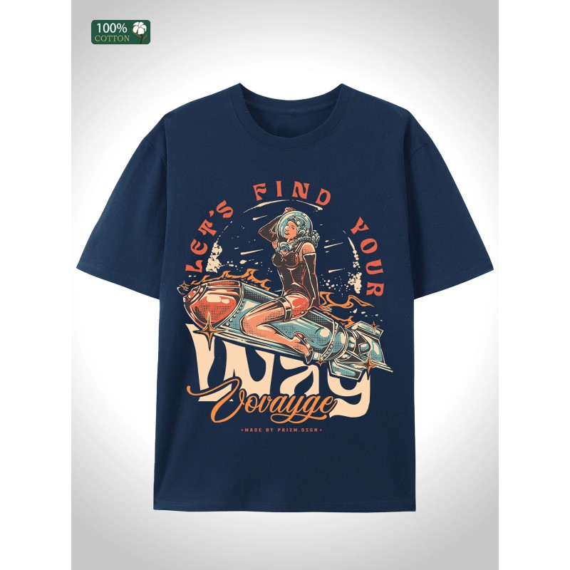 Summer 2025 Oversized Mens Tee Comfort Fit US Local StockColor: