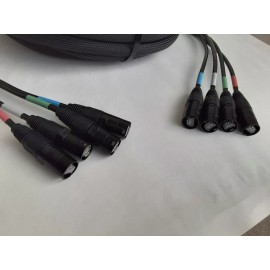 Unbranded 15 FT 4 Channel CAT-6 Snake Tactical Shielded w/Neutrik Ethercon Digital Audio