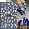 Christmas Nail Art Stickers 3D Self-Adhesive Winter Snowflake Nail Art