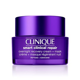 Clinique Smart Clinical Repair - Crema facial antienvejecimiento para todo tipo de piel, con ácido hialurónico + péptidos, hidratante, repara líneas + arrugas, 1.7 onzas líquidas