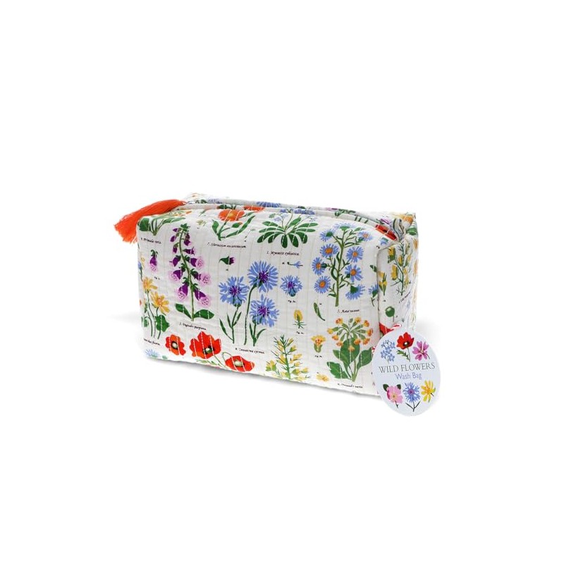 Quilted Wash Bag - Wild Flowers